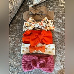 5 Assorted girls baby/ toddler headbands